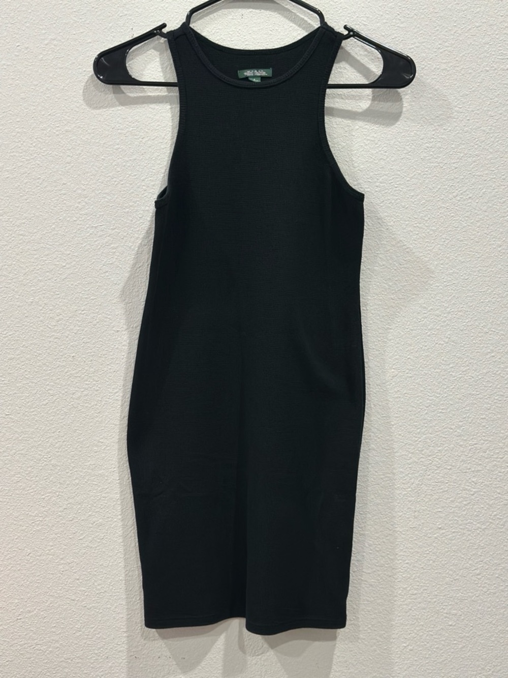 Wild Fable Black Ribbed Sleeveless Midi Dress